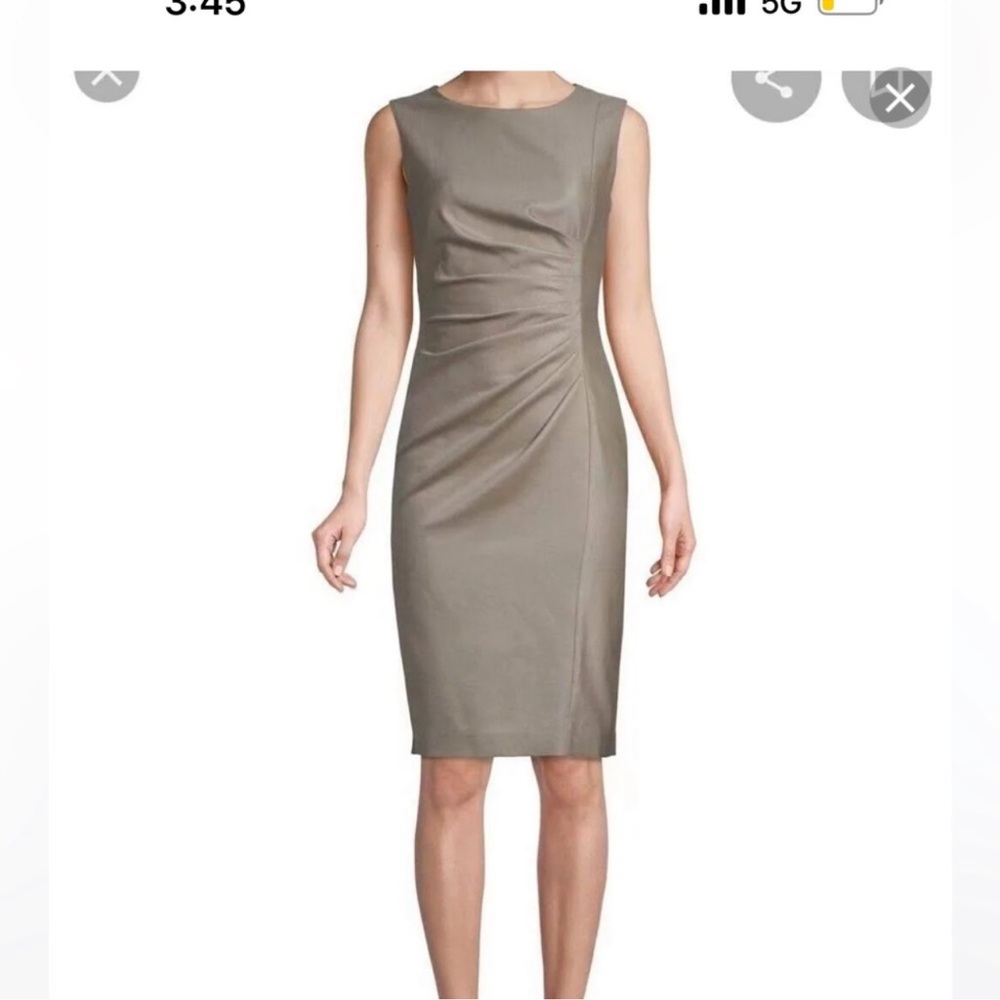 MaxMara dress. Grey metallic. Size 8.